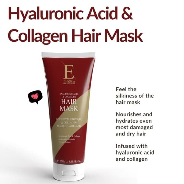 ErthSkin Hyaluronic Acid Collagen Hair Mask 250ml - British product