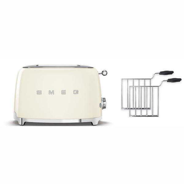 Smeg TSF01 Cream Toaster with sandwich rack - British product