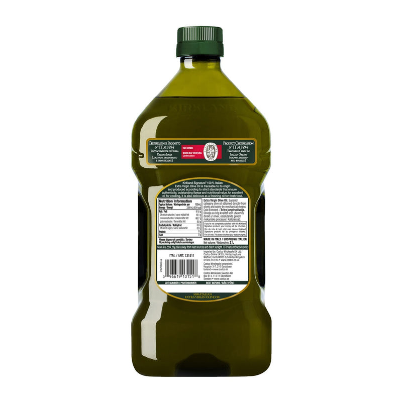 Kirkland Signature Italian extra virgin olive oil 2L, UK version