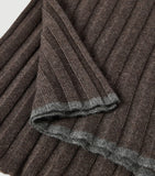 Brunello Cucinelli cashmere rib-knit scarf 30x167cm, UK version