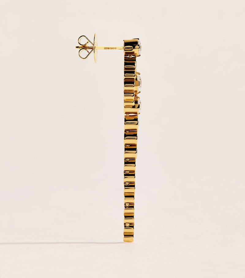 Sophie Bille Brahe yellow gold diamond Escargot de Rêve earrings (British brand)