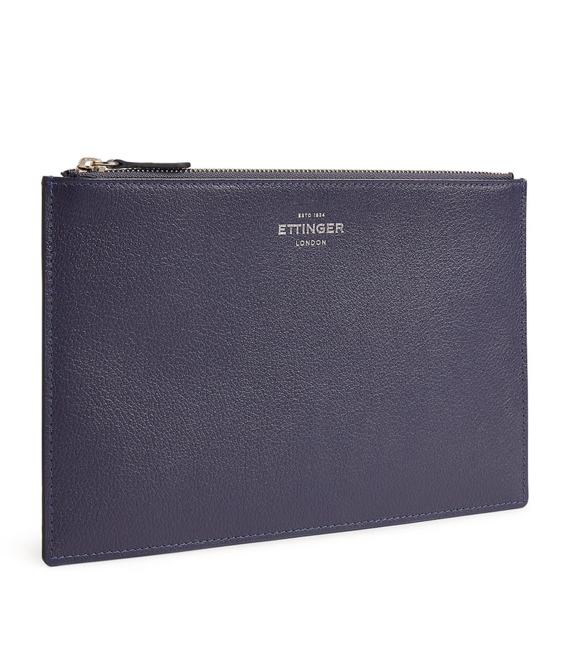 Ettinger Capra leather travel pouch (British brand)