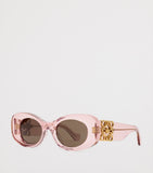 LOEWE oval sunglasses with bevelled acetate frame, imported from the UK