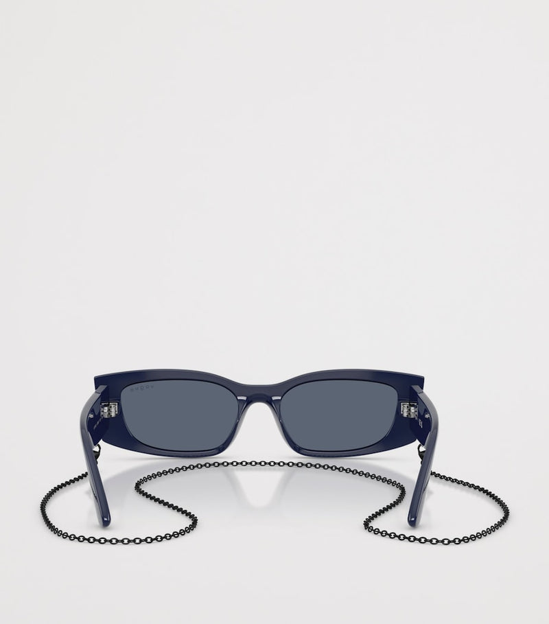 Vogue Pillow chain sunglasses in deep navy - British product
