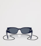 Vogue Pillow chain sunglasses in deep navy - British product