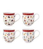 Villeroy & Boch Toy's Delight Anniversary porcelain mugs set of 4 (British brand)