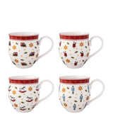 Harrods Villeroy & Boch Toy's Delight Anniversary Porcelain Mugs Set of 4- Buy online at McGrocer