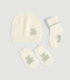 Brunello Cucinelli kids cashmere beanie, mittens and socks set, UK version