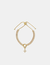 M&S Z by Accessorize 14ct Gold Plated Baguette Charm Bracelet- Buy online at McGrocer