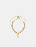 Z by Accessorize 14ct gold plated baguette charm bracelet (British brand)