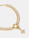 Z by Accessorize 14ct gold plated baguette charm bracelet (British brand)