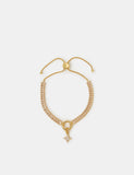 Z by Accessorize 14ct gold plated baguette charm bracelet (British brand)