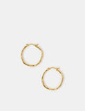 Accessorize 14ct gold plated brass medium hoop earrings 3cm - British product