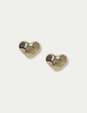 M&S gold plated heart stud earrings - British product