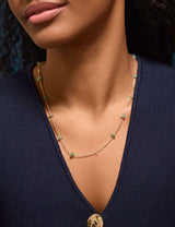 M&S Accessorize 14ct Gold Plated Long Beaded Necklace- Buy online at McGrocer
