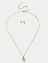 M&S M&S 14ct Gold Plated Necklace and Earrings Jewellery Set- Buy online at McGrocer