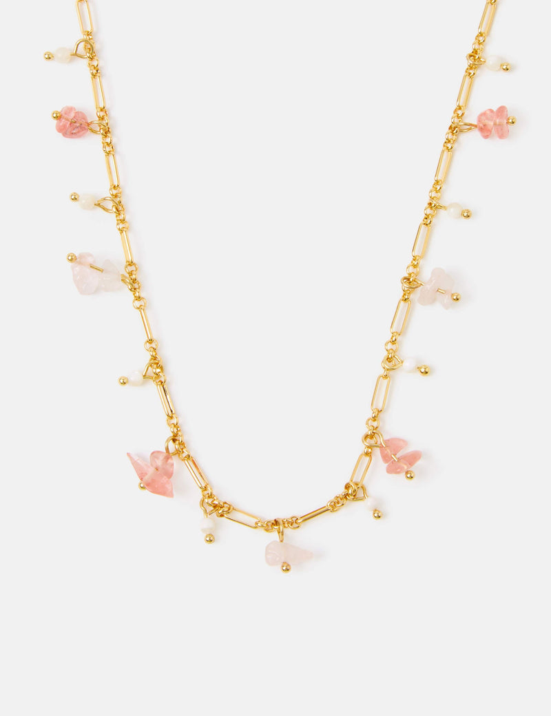 Accessorize gold plated semi precious necklace, UK version