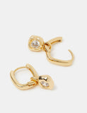 Accessorize gold charm hoop earrings 3cm, UK version