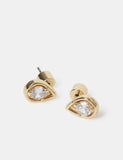 M&S 14ct gold plated teardrop earrings with cubic zirconia, imported from the UK