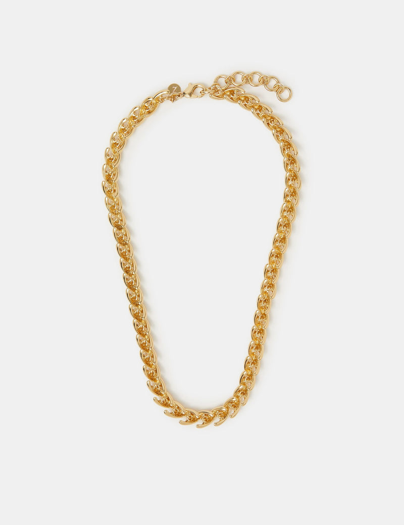 Accessorize 14ct gold plated twist necklace 43cm, UK version