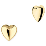 14ct Yellow Gold Heart Stud Earrings - McGrocer