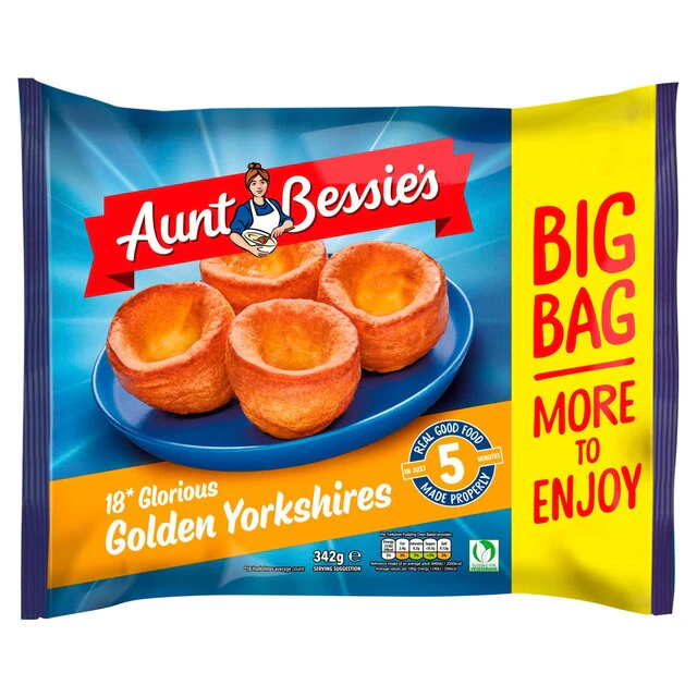 Aunt Bessie's 18 Glorious Golden Yorkshire Puddings 342g - McGrocer