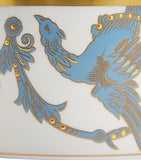 Wedgwood Phoenix teacup and saucer in bone china with jasperware blue design, imported from the UK