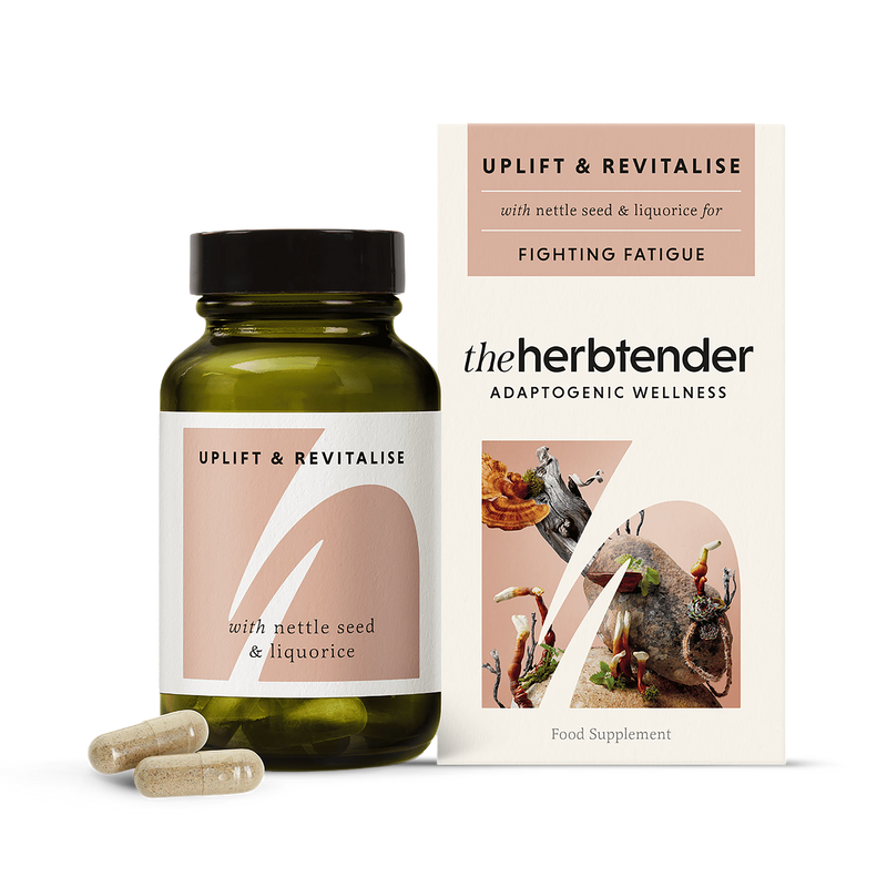 The Herbtender Uplift & Revitalise herbal supplement capsules 60, UK version
