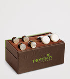 Tateossian mother-of-pearl round cufflinks and studs set, UK version