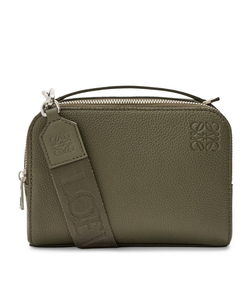 Loewe leather camera bag with two compartments and strap - British product