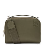 Loewe leather camera bag with two compartments and strap - British product