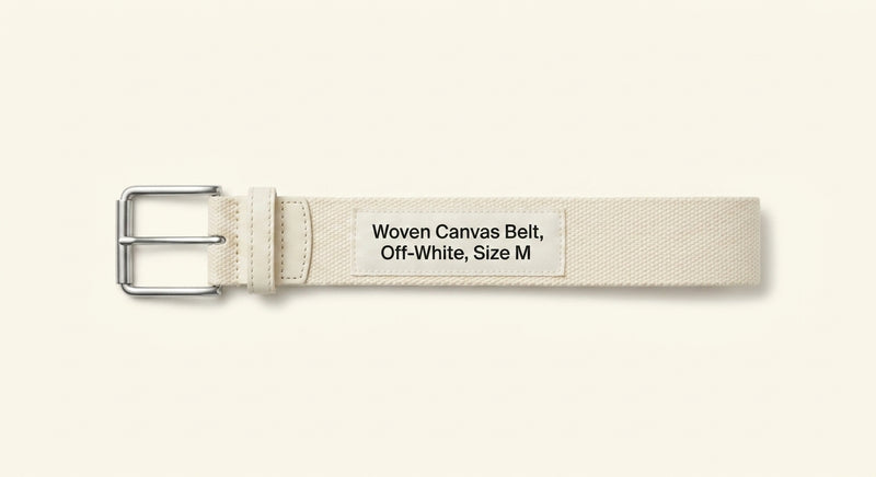 Balenciaga leather logo belt with silver-toned hardware, UK version