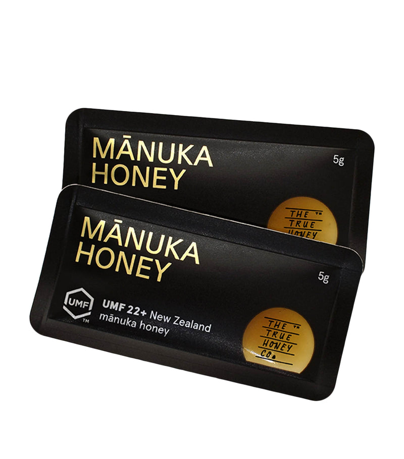 True Honey manuka honey sachets UMF 22+ 1000+ MGO 12x5g, imported from the UK