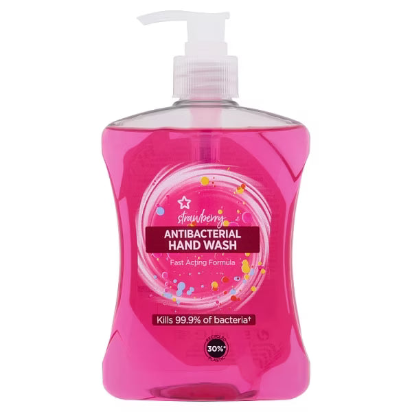 Superdrug Antibacterial Hand Wash Strawberry 500ml (British brand)