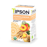 Holland & Barrett Tipson Organic Ashwagandha Ginger Peach Herbal Tea Bags 25- Buy online at McGrocer