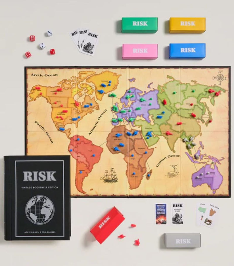 Vintage Bookshelf Risk board game edition - British product