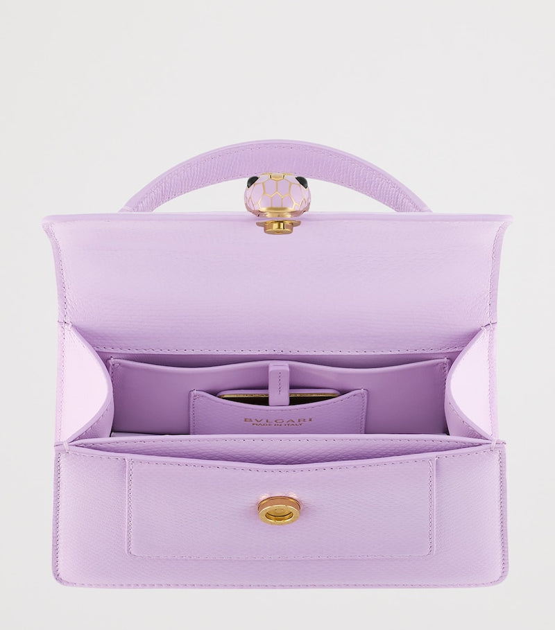 Bvlgari Serpenti Forever mini top-handle bag in karung leather (British brand)