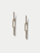 M&S 14k Gold Plated Link Drop Earrings- Buy online at McGrocer
