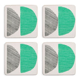 Habitat Linear Circles Cork Backed Coasters Set of 4, UK version