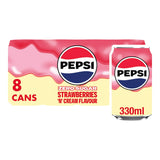Pepsi Treats Strawberries N Cream soft drink cans (British brand)