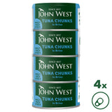 John West Tuna Chunks in Brine 4x125g (102g Drained)