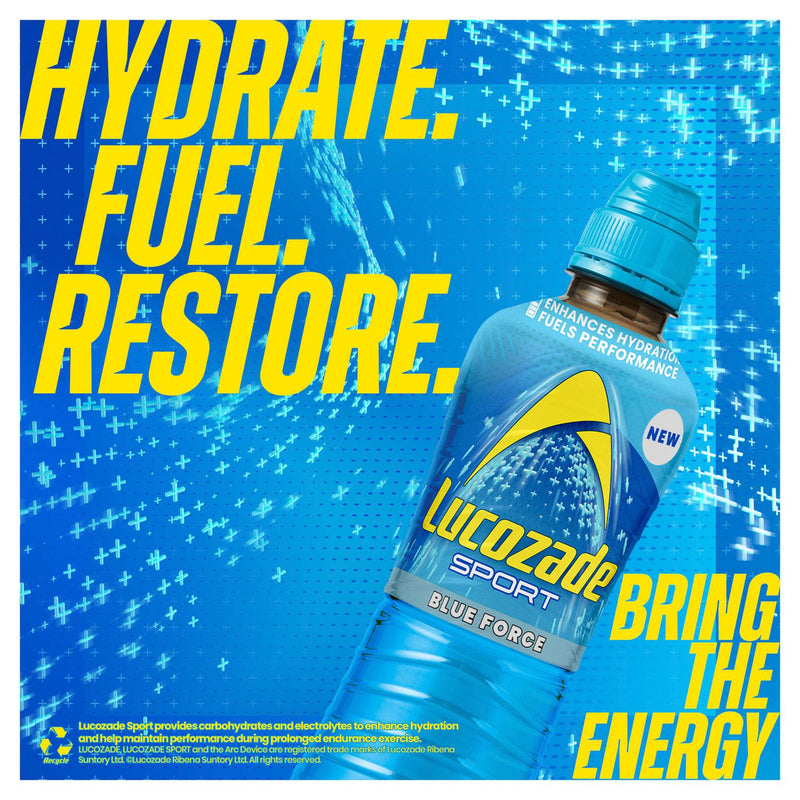 Lucozade Sport Drink Blue Force 4x500ml, UK version