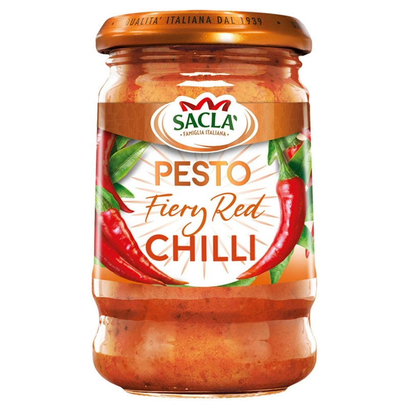 Sacla Chilli Pesto 190g jar (British brand)
