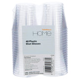 sainsburys shot glasses clear pack of 40 (British brand)
