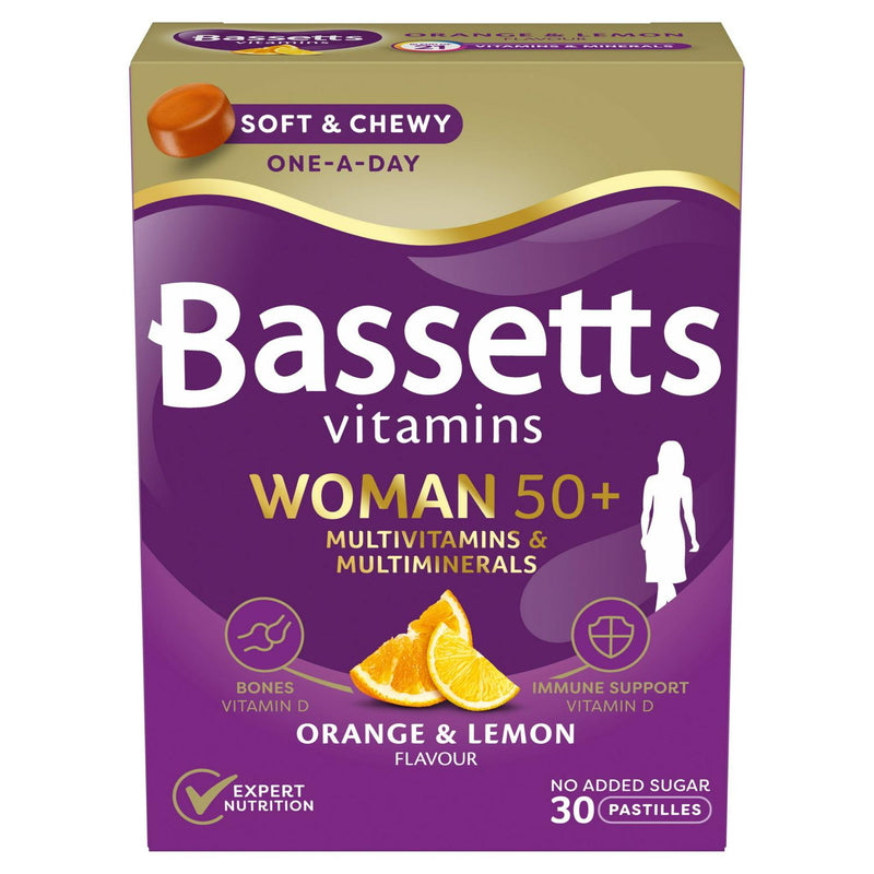 Bassetts Vitamins Woman 50+ Multivitamins Orange Lemon Pastilles - British product