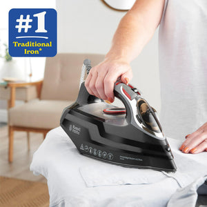 Vertical Steam Iron with Ceramic Soleplate, 3100W, and 350ml Water Tank