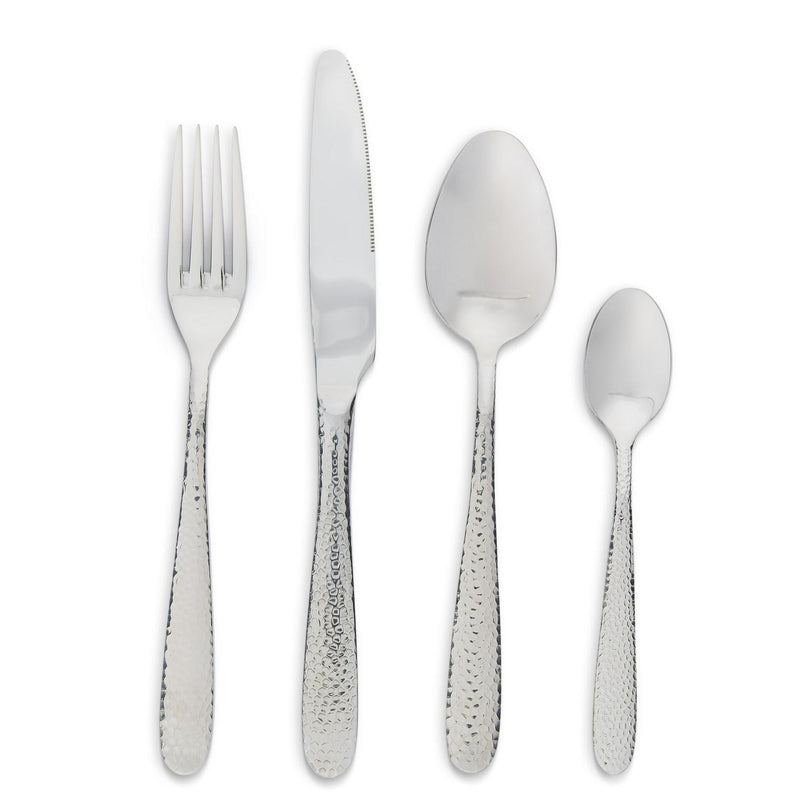Habitat hammered silverware set 16 piece, UK version