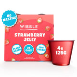 Wibble strawberry jelly pots 4 x 125g (British brand)