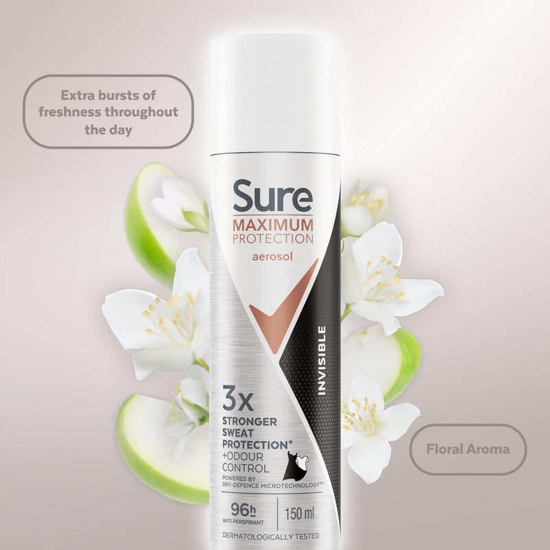 Sure invisible anti-perspirant spray 150ml (British brand)