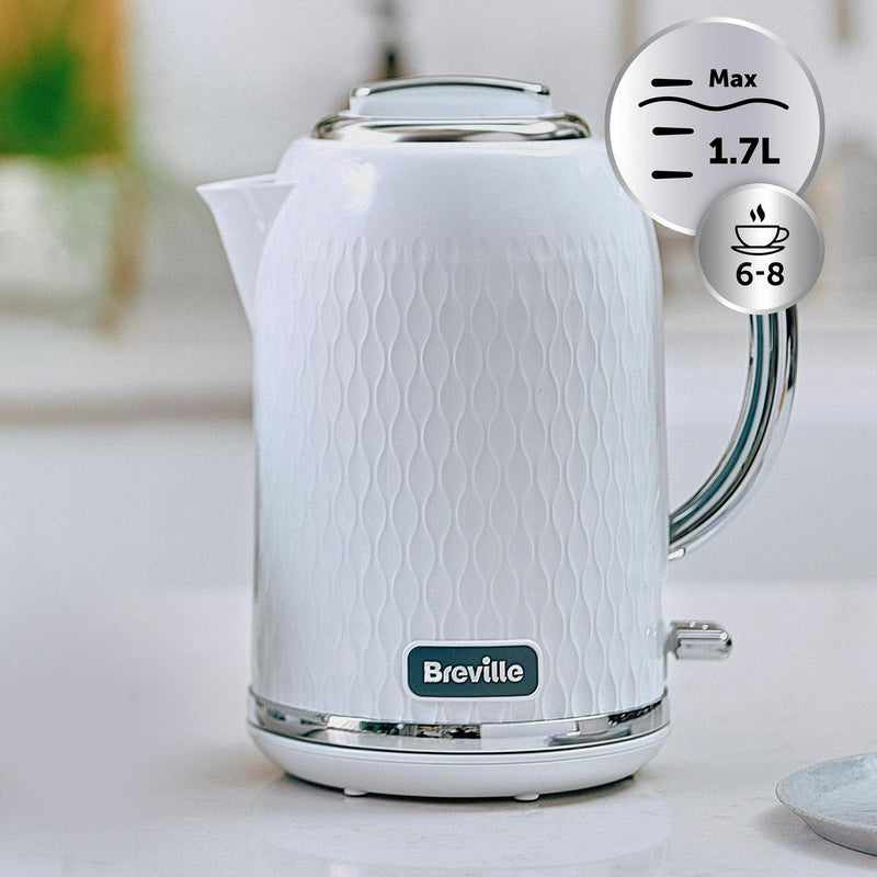 Breville Electric Kettle White Chrome 1.7 Litre - British product